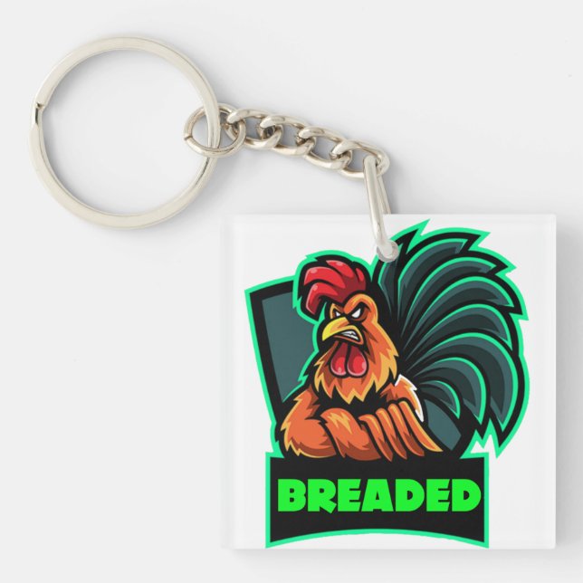 Breaded Rooster Keychain (Front)