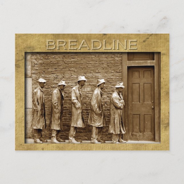 Breadline Sculpture, FDR Memorial, DC Postcard (Front)