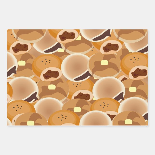 Breads and pancakes wrapping paper sheet (Front)