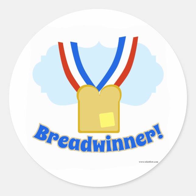 Breadwinner Medal Classic Round Sticker (Front)