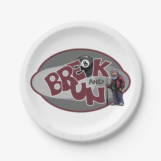 Break and Run Paper Plate (Front)