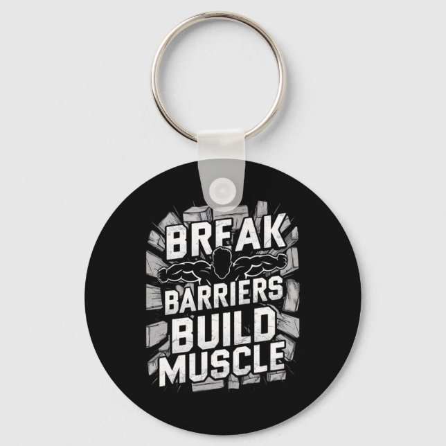 Break Barriers1  Key Ring (Front)