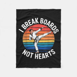 Break Boards Not Hearts Training Sparring Fleece Blanket
