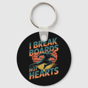 Break Boards Not Hearts Training Sparring Key Ring