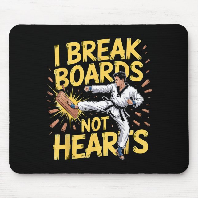 Break Boards Not Hearts Training Sparring Mouse Mat (Front)