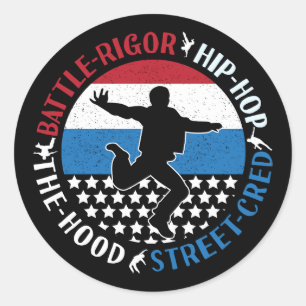 Break Dance Breakdancing Hip-Hop Boy Classic Round Sticker