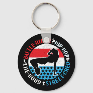 Break Dance Breakdancing Hip-Hop Dancer Girl Key Ring