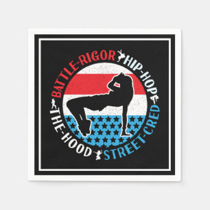 Break Dance Breakdancing Hip-Hop Dancer Girl Napkin