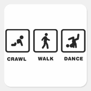 Break Dance Square Sticker