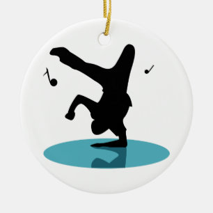 Break Dancer Ceramic Tree Decoration