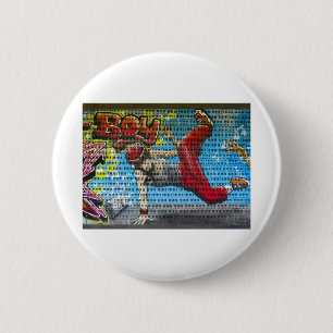 Break dancer graffiti ! 6 cm round badge