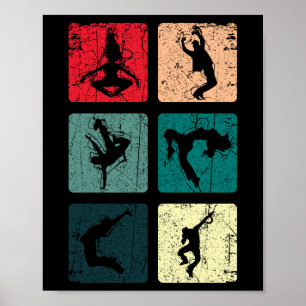Break Dancing Retro Vintage Hip Hop Gift Dancer Poster