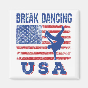 Break Dancing USA Magnet