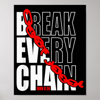 Break Every Chain _ John 8_36 _ Bible Motivational Poster