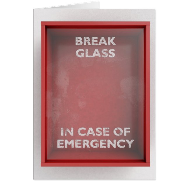 Break In Case Of Emergency Red Box (Front)