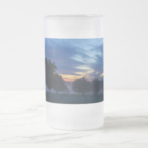 Break Of Dawn And Fog Frosted Glass Beer Mug