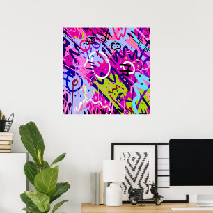 Break Out Star: Abstract Art Poster