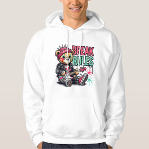 Break Rules Teddy Bear Hoodie