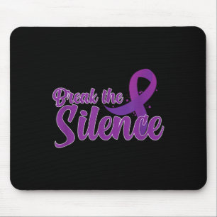 Break Silence Domestic Violence Support Awareness Mouse Mat