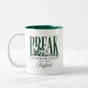 Break Snooker Club Sheffield Est 1927 Two-Tone Coffee Mug