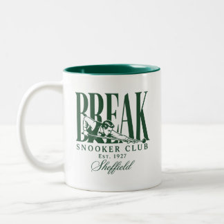 Break Snooker Club Sheffield Est 1927 Two-Tone Coffee Mug