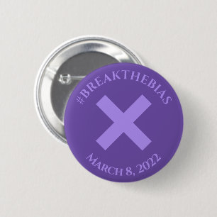 Break The Bias Hashtag March 8 Women's Day 2022 6 Cm Round Badge
