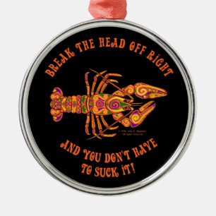 "Break the Head" Crawfish Premium Round Ornament