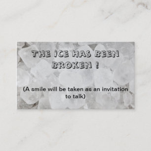 Break the ice dating business card
