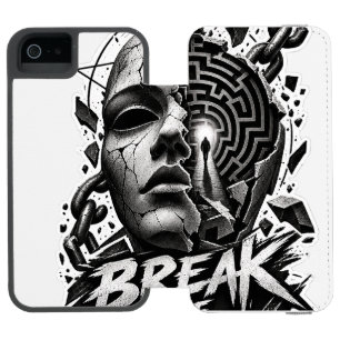 Break The Pattern Edgy Monochrome Graphic Wallet P Incipio Watson™ iPhone 5 Wallet Case