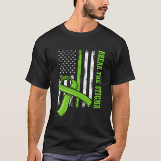 Break The Stigma American Flag Mental Health Aware T-Shirt