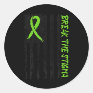 Break The Stigma Mental Health Awareness Classic Round Sticker