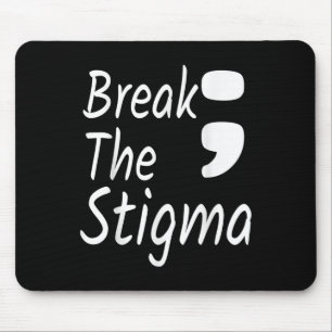 Break The Stigma Semicolon Suicide Prevention Awar Mouse Mat