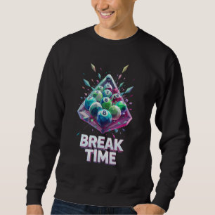 Break Time" Colorful Geometric Crystal Billiards P Sweatshirt