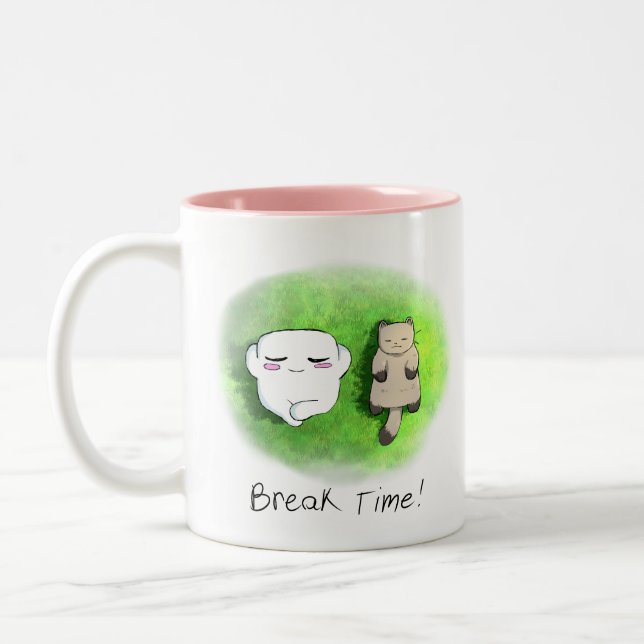 Break Time! Two-Tone Coffee Mug (Left)