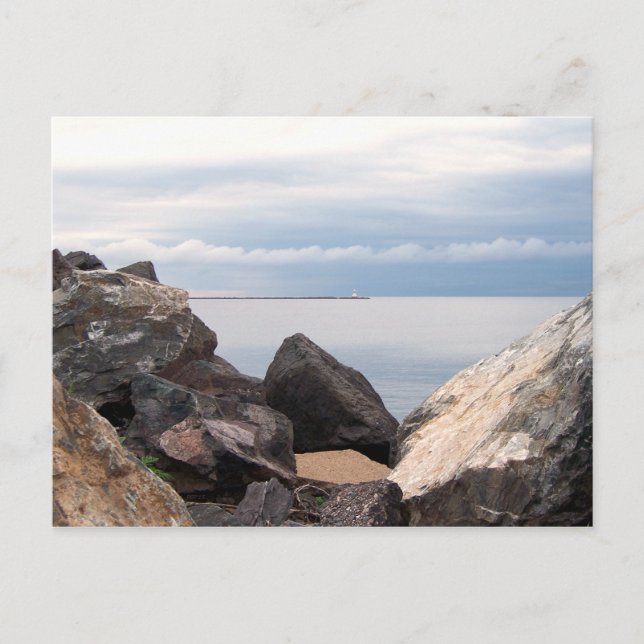 Break Wall On Lake Superior Postcard (Front)