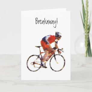 Breakaway Biker greeting card