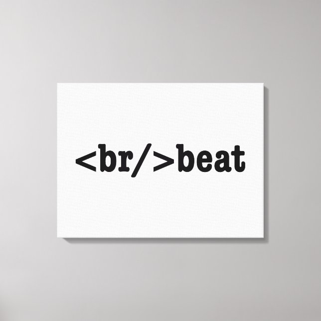 breakbeat HTML Code Canvas Print (Front)