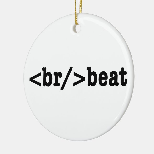 breakbeat HTML Code Ceramic Tree Decoration (Left)