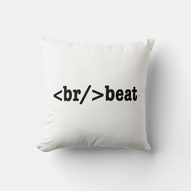breakbeat HTML Code Cushion (Front)