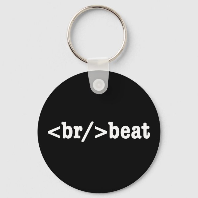 breakbeat HTML Code Key Ring (Front)