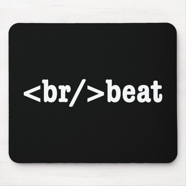 breakbeat HTML Code Mouse Mat (Front)