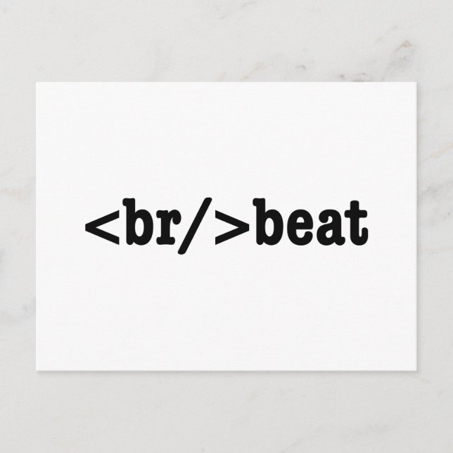 breakbeat HTML Code Postcard (Front)