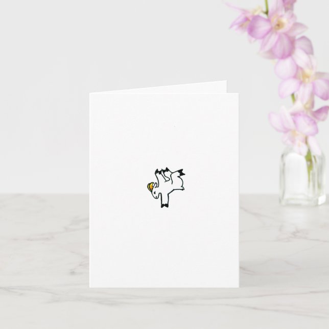 "Breakdance," blank greeting card (Orchid)