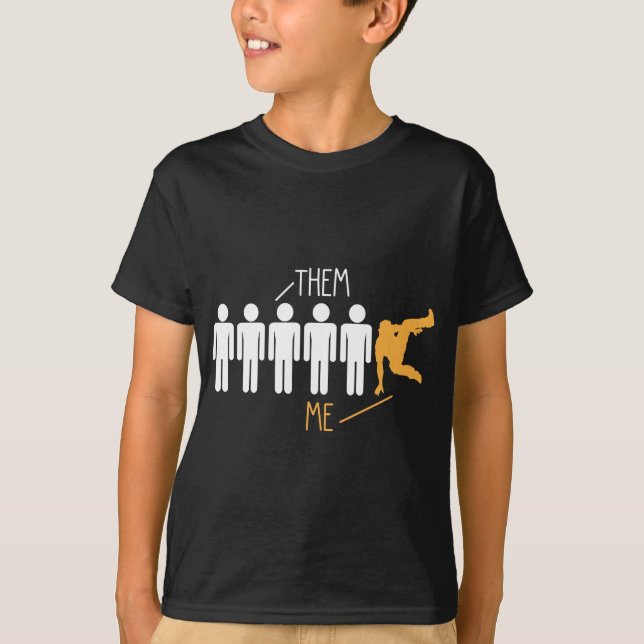 Breakdance Boring People Difference Breakdancing T-Shirt (Front)