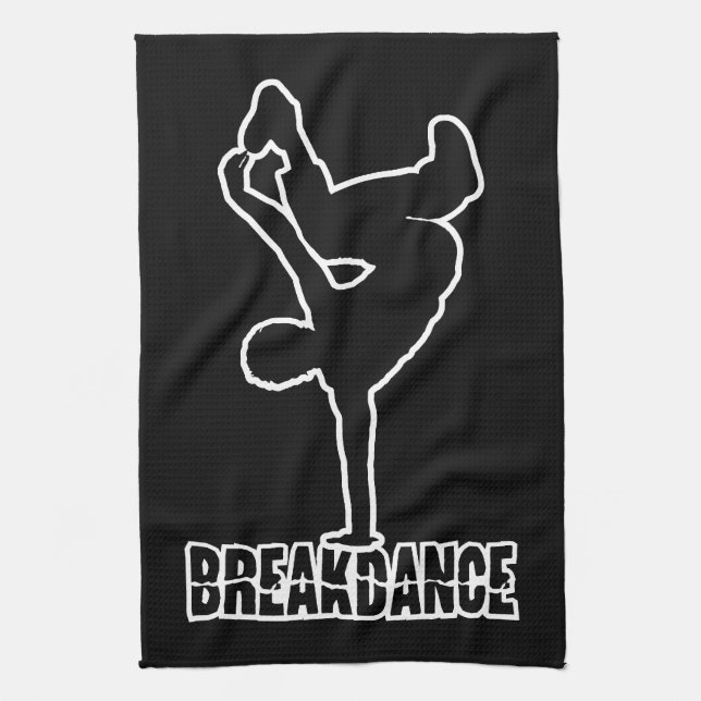 Breakdance custom colour kitchen towel (Vertical)