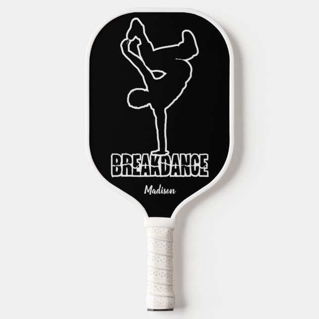 Breakdance custom name & colour pickleball paddle (Front)