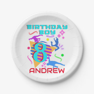 Breakdance Hip Hop Dance Birthday Boy Matching Paper Plate
