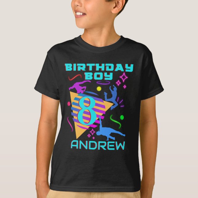 Breakdance Hip Hop Dance Birthday Boy Matching T-Shirt (Front)