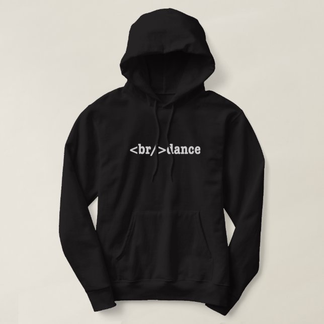 breakdance HTML Code Hoodie (Design Front)