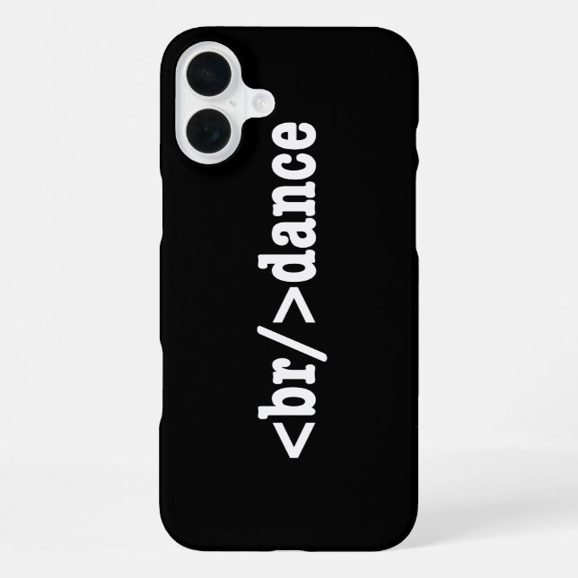 breakdance HTML Code iPhone Case (Back)